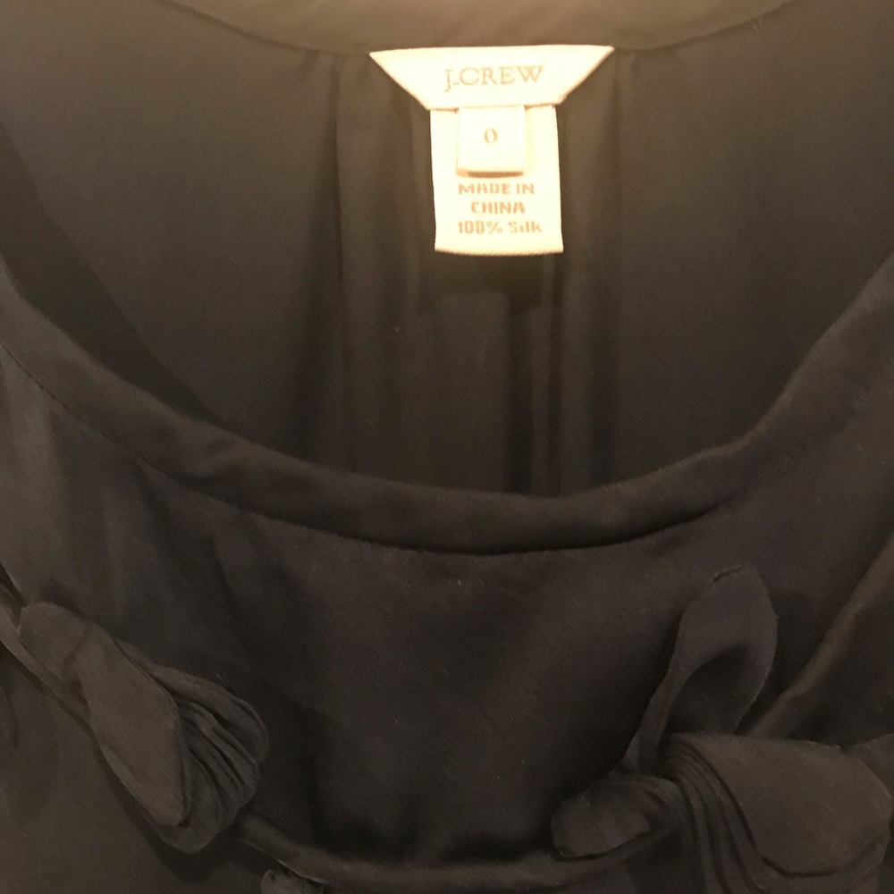 Silk black top